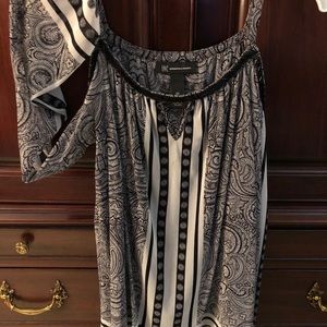 INC Dressy Blouse Ladies long sleeve Peek a boo blouse